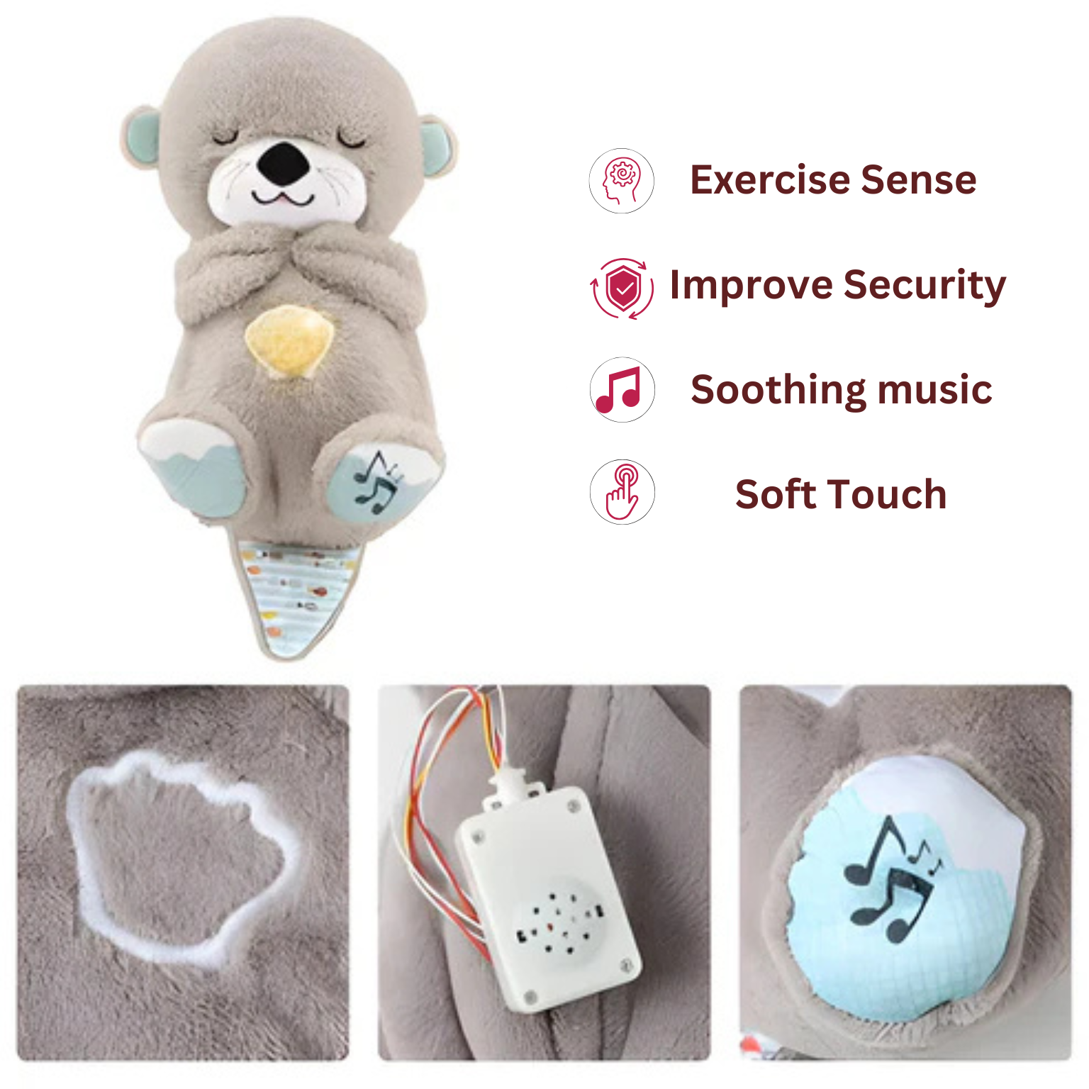 Breathing Teddy Bear with Music, Light and Breathing Motion